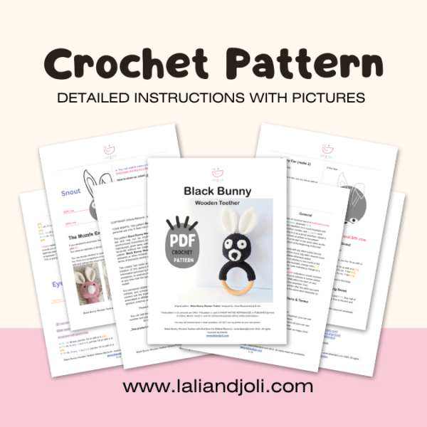 Mockup for crochet pattern with seven pages