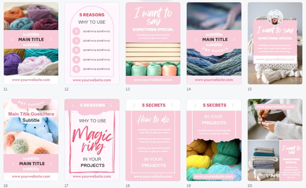 10 Pinterest Pins for crafters in pink